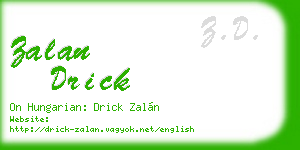 zalan drick business card